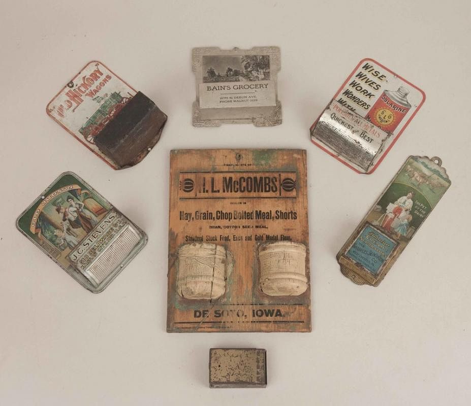 Appraisal: Vintage Advertising Match Holders Assorted vintage advertising match holders comprising