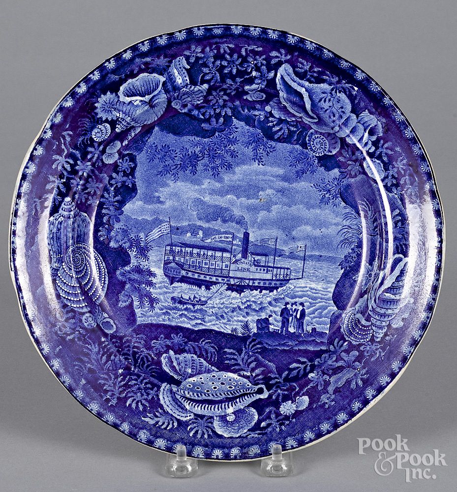 Appraisal: Staffordshire historical blue Union Line plate Exclusive on Bidsquare Staffordshire