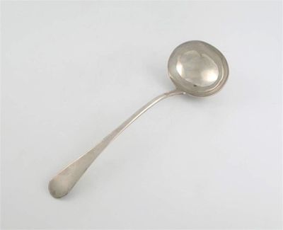 Appraisal: A George III soup ladle Old English pattern no maker's