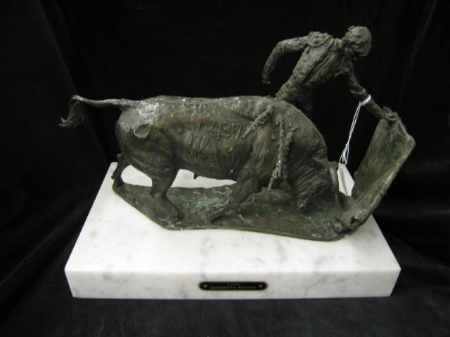 Appraisal: Humberto Peraza Bronze of a Bullfighter well listed artist tall