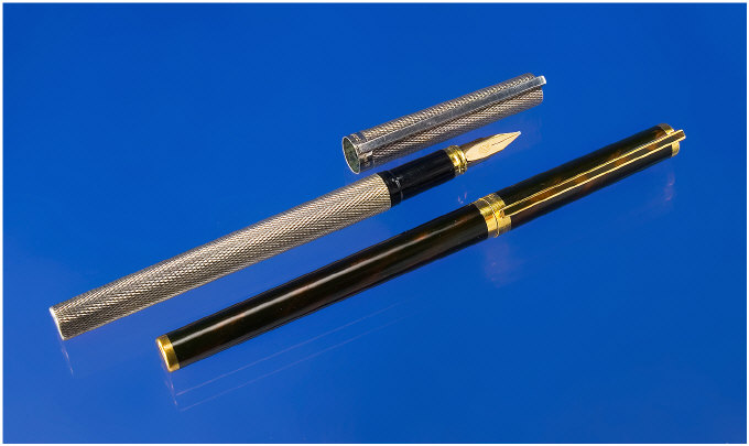 Appraisal: Dupont A Chinese Lacquer Dupont Roller Ball Pen Together With