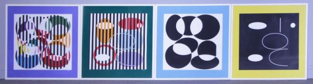 Appraisal: AGAM Yaacov Set of Silkscreens from the Endto End Suite