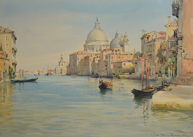 Appraisal: W ALISTER MCDONALD exh - 'Venice ' signed titled and