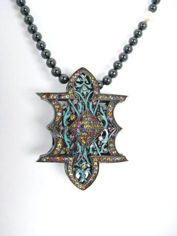 Appraisal: Matthew Campbell Laurenza ''MCL'' luxury designer necklace Intricate metal and