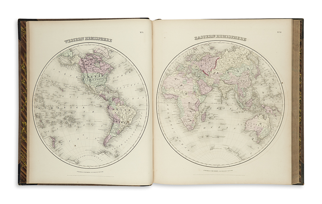 Appraisal: COLTON JOSEPH HUTCHINS Colton's General Atlas Engraved frontispiece letterpress title-page