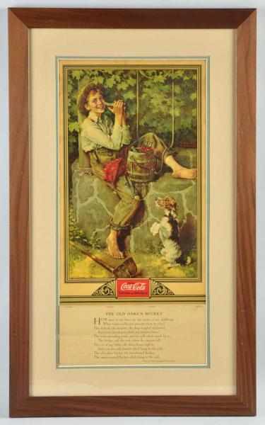 Appraisal: Coca-Cola Calendar Framed and matted under glass Complete calendar with