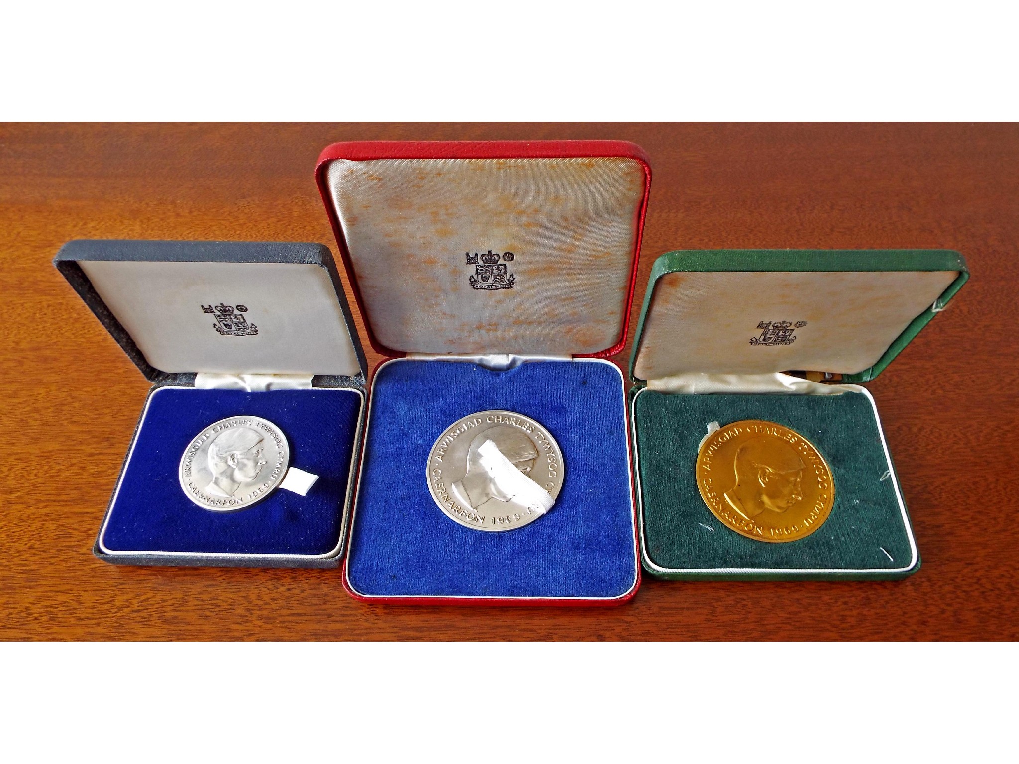 Appraisal: Three cased Royal Mint Issue Charles Prince of Wales coins