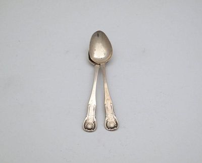 Appraisal: A pair of single-struck King's pattern William IV Scottish teaspoons