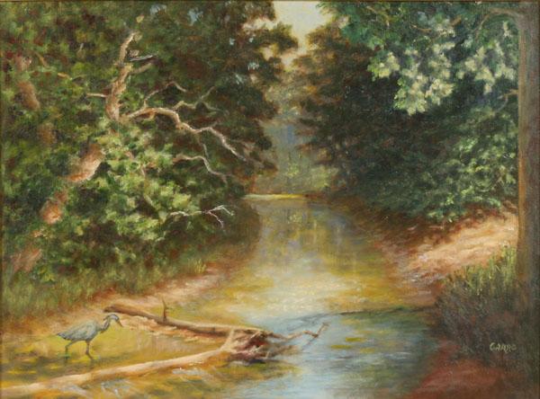 Appraisal: Jean Coval Garro American b Summer on Fort Creek water