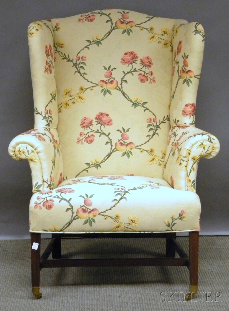 Appraisal: Federal Upholstered Mahogany Easy Chair