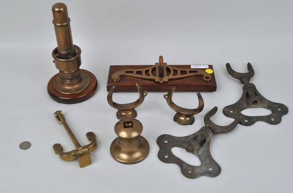 Appraisal: Group Eight Nautical Ship's Accessories including a salesman sample of