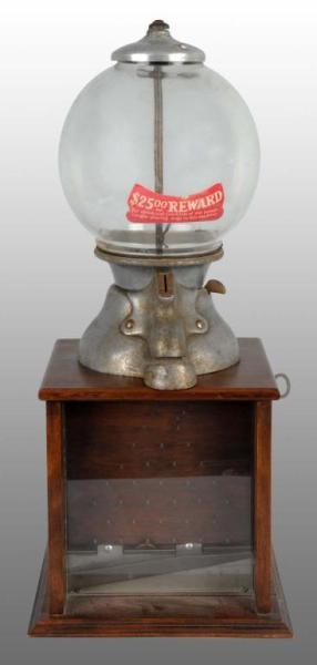 Appraisal: Antique -Cent Gum Ball Machine Description Also a gambling device