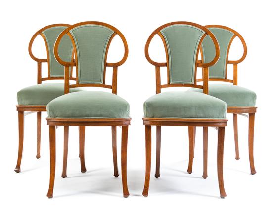 Appraisal: Sale Lot A Set of Four Thonet Fruitwood Side Chairs