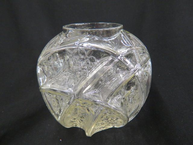 Appraisal: Phoenix Consolidated Art Glass Vase floral design excellent