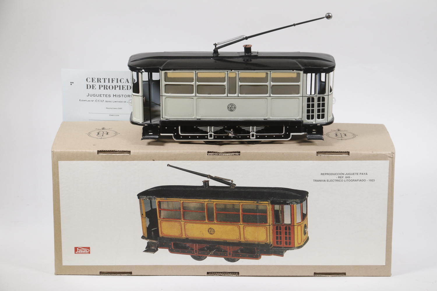 Appraisal: CONTEMPORARY REPLICA OF TIN LITHO WIND-UP TROLLEY CAR Paya SCVL