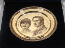 Appraisal: The Franklin Mint hallmarked silver dish depicting The Wedding of