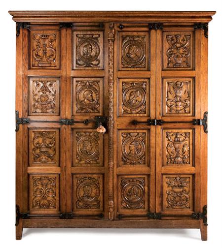 Appraisal: Renaissance Style Carved Oak Armoire Estimate -