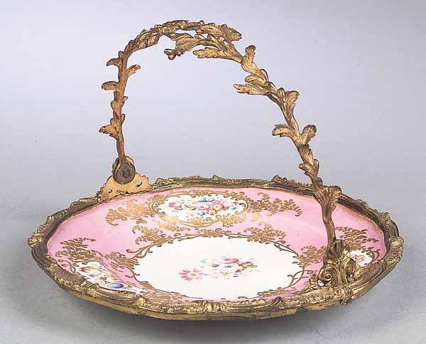 Appraisal: A Gilt Bronze-Mounted Paris Porcelain Plate in the Rococo Revival