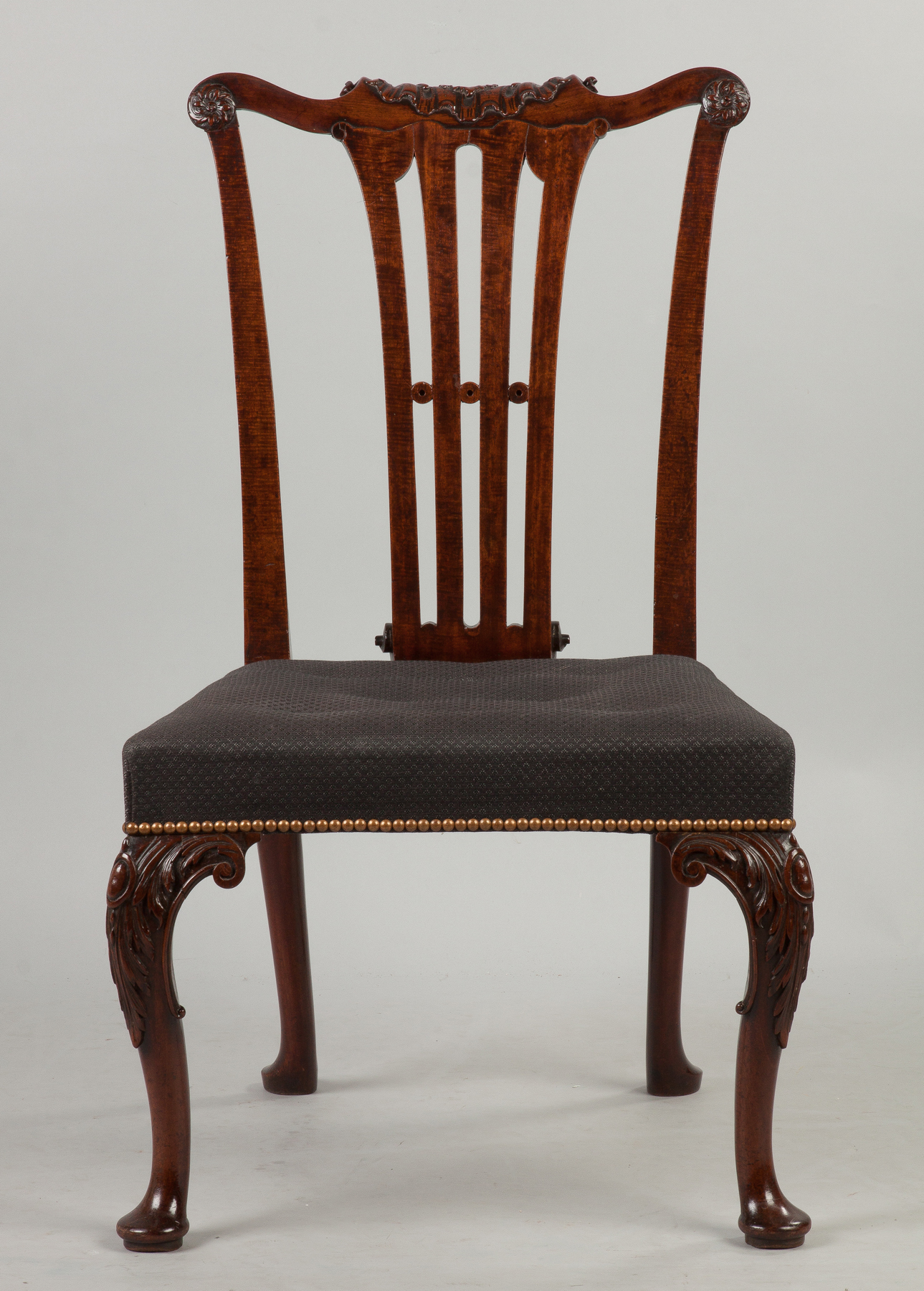 Appraisal: English Transitional Side Chair th cent Carved mahogany