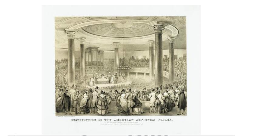 Appraisal: Tinted Lithograph Sarony Major lithographer Distribution of The American Art-Union