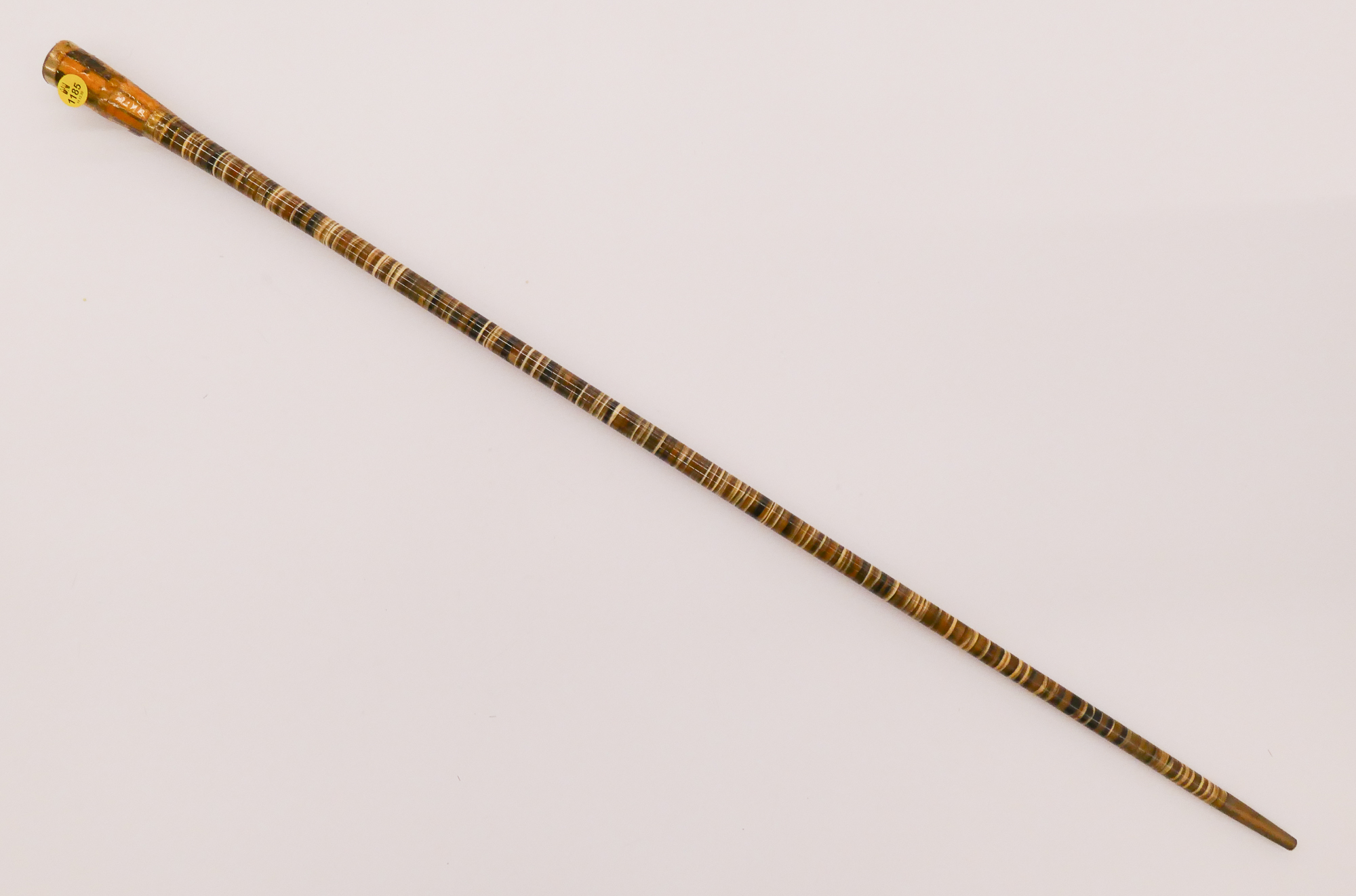 Appraisal: Antique Banded Horn Walking Stick- ''