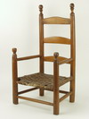 Appraisal: ARM CHAIR - th C child's three slat ladderback arm