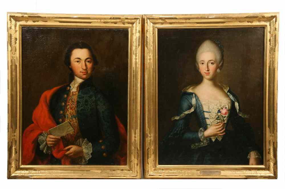 Appraisal: PAIR OOC'S - Portraits of Josephus Casparus and Maria Anna