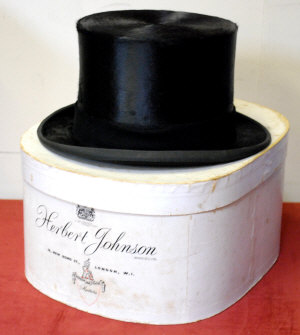 Appraisal: Black silk top hat by Herbert Johnson New Bond St