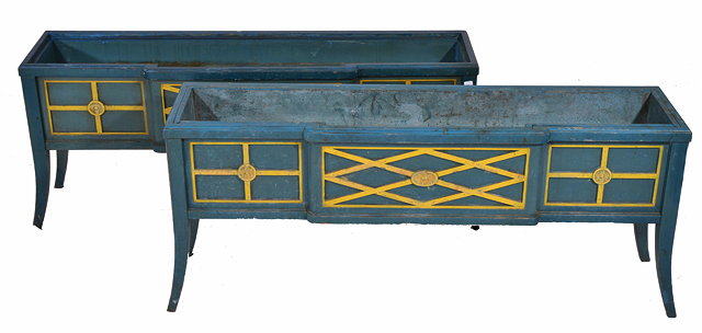 Appraisal: A PAIR OF EARLY TH CENTURY ITALIAN BLUE AND YELLOW