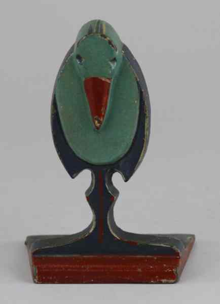 Appraisal: STORK WEDGE DOORSTOP Hubley child's doorstop '' '' very colorful