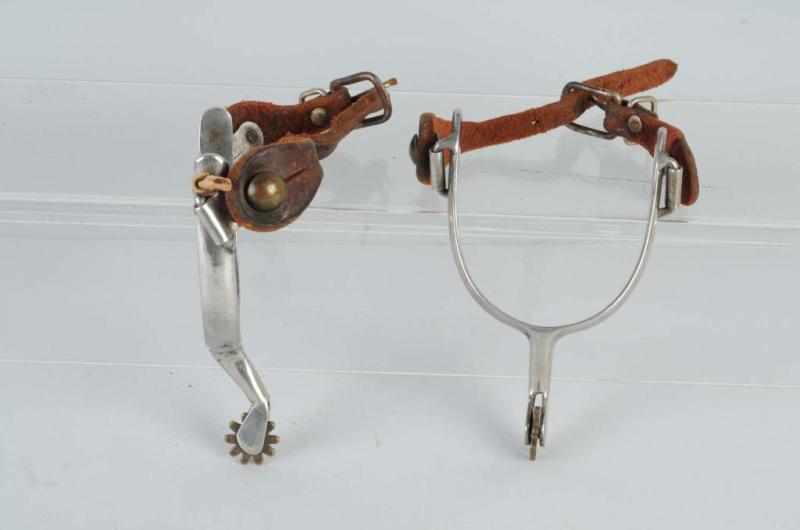 Appraisal: American Western Plated Spurs Description This is a nice pair