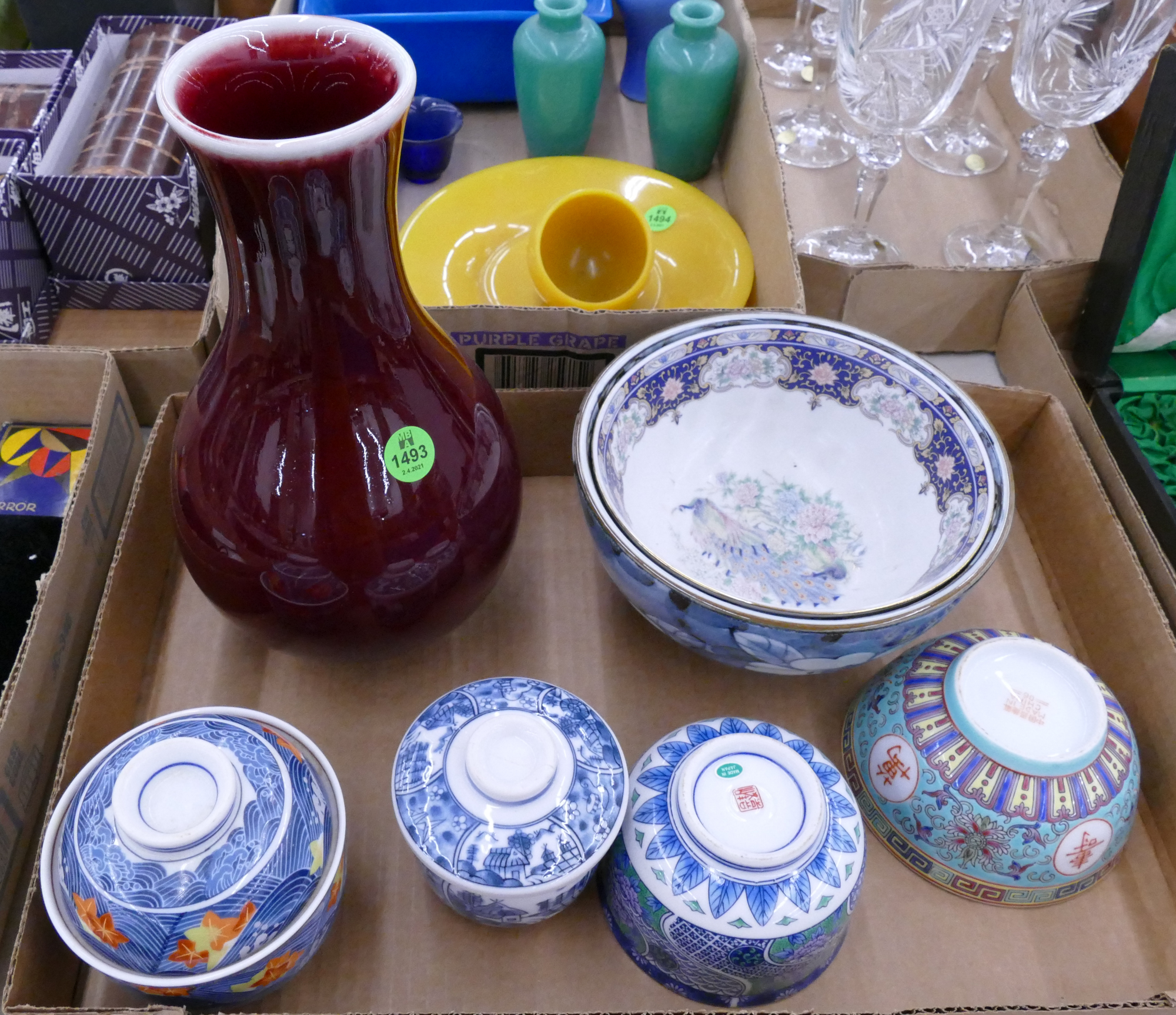 Appraisal: Box Asian Porcelain Bowls Etc