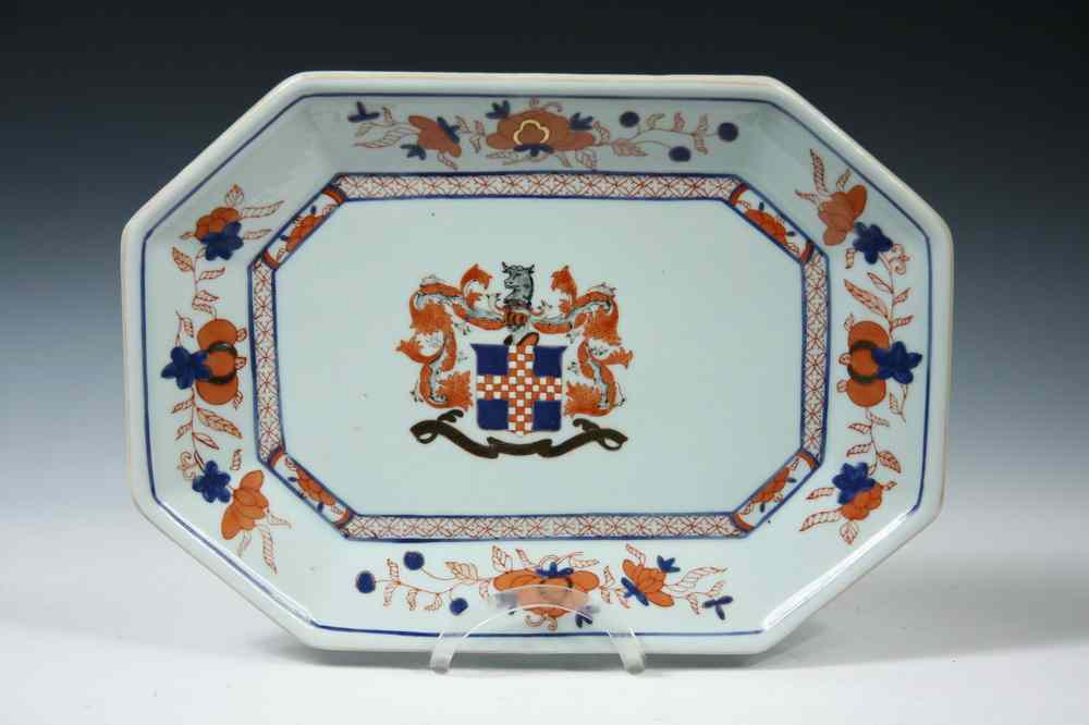 Appraisal: HERALDIC PLATTER - Chinese Export Platter Decorated with the Whitney