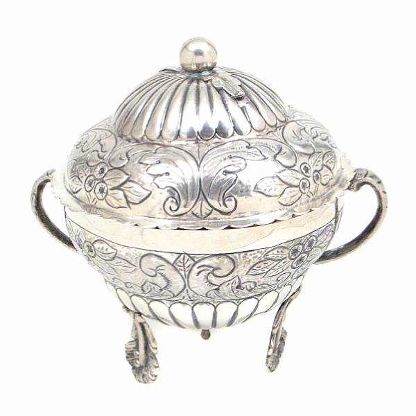 Appraisal: A standard silver bowl amp cover in the Spanish Colonial