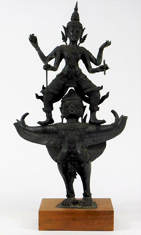 Appraisal: C Thai SE Asian Buddha Garuda Bronze Figure Southeast Asia