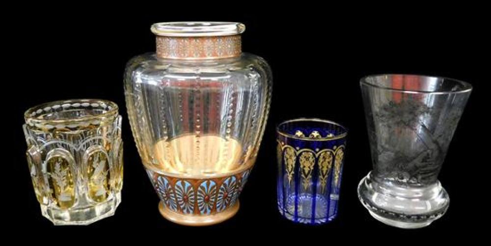 Appraisal: GLASS Continental th and th C four pieces including a