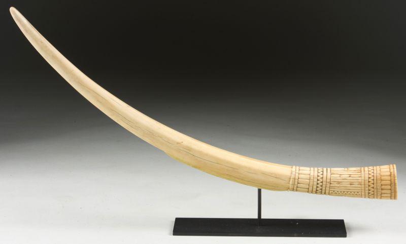 Appraisal: Antique African Ivory Trumpet Kongo late th century side blown