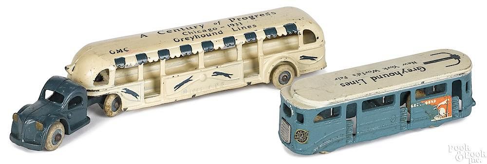 Appraisal: Two Arcade cast ironNew York Worlds Fair busses Two Arcade