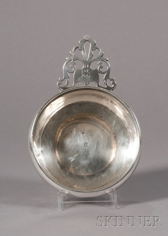 Appraisal: Silver Porringer John Edwards Boston - circular bulbous bowl with