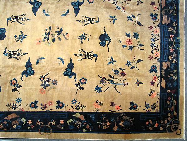 Appraisal: A Chinese carpet size approximately ft x ft in