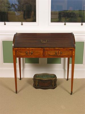 Appraisal: A late th century French kingwood and parquetry inlaid jardiniere