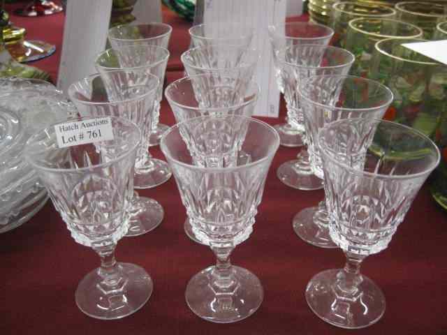 Appraisal: Set of Cut Crystal Cordials pedestalbase - '' excellent