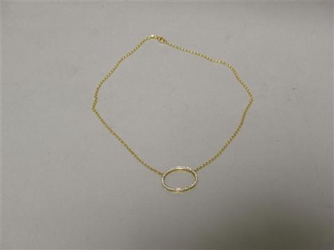 Appraisal: YELLOW GOLD AND DIAMOND NECKLACE The fine yellow k necklace