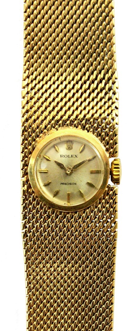 Appraisal: A lady's ct gold Rolex bracelet wristwatch the signed circular