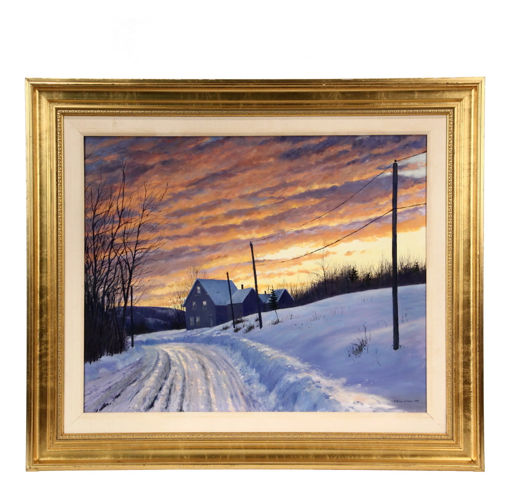 Appraisal: BRIAN KLIEWER Contemporary Rockland Maine - Winter Sunrise oil on