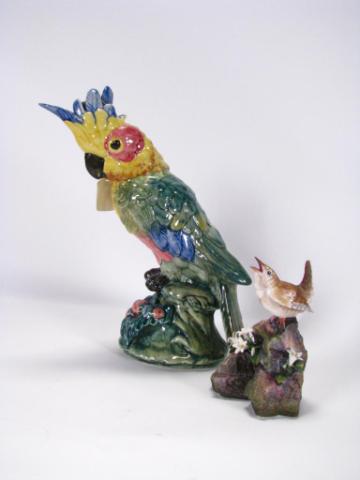 Appraisal: Stangl Pottery cockatoo high artist initials MK and Boehm Porcelain