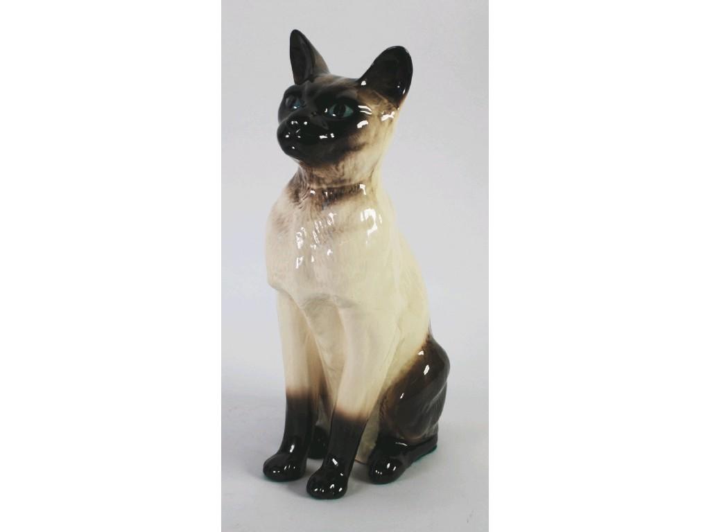 Appraisal: BESWICK MODEL OF A SEATED SIAMESE CAT cm high EST