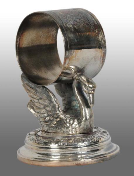 Appraisal: Swan Balancing Figural Napkin Ring on Head Description Marked W