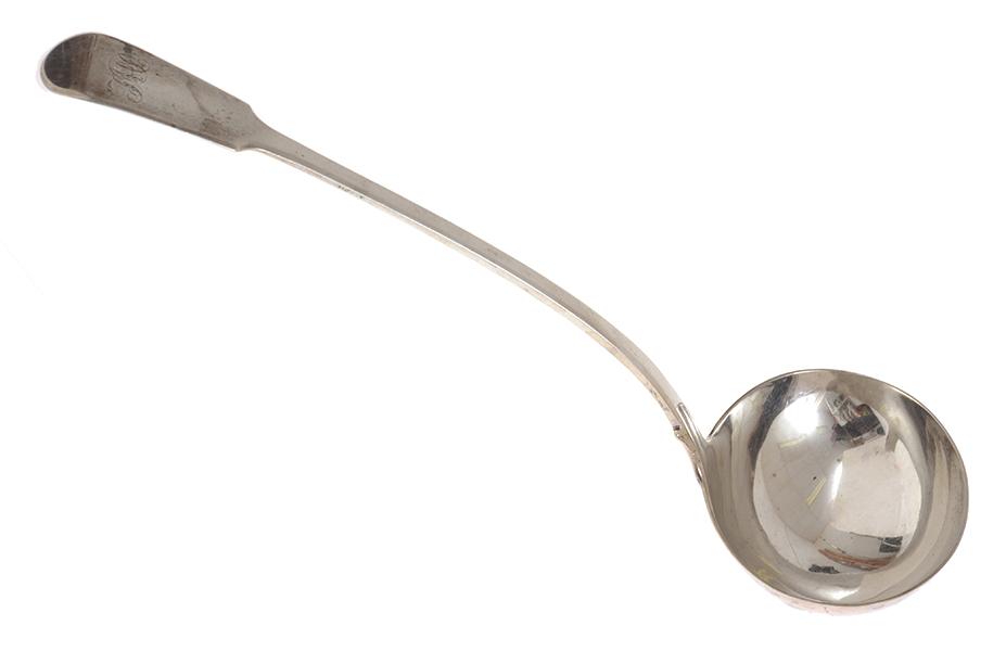 Appraisal: A GEORGE IV STERLING SILVER SOUP LADLE JAMES BEEBE LONDON