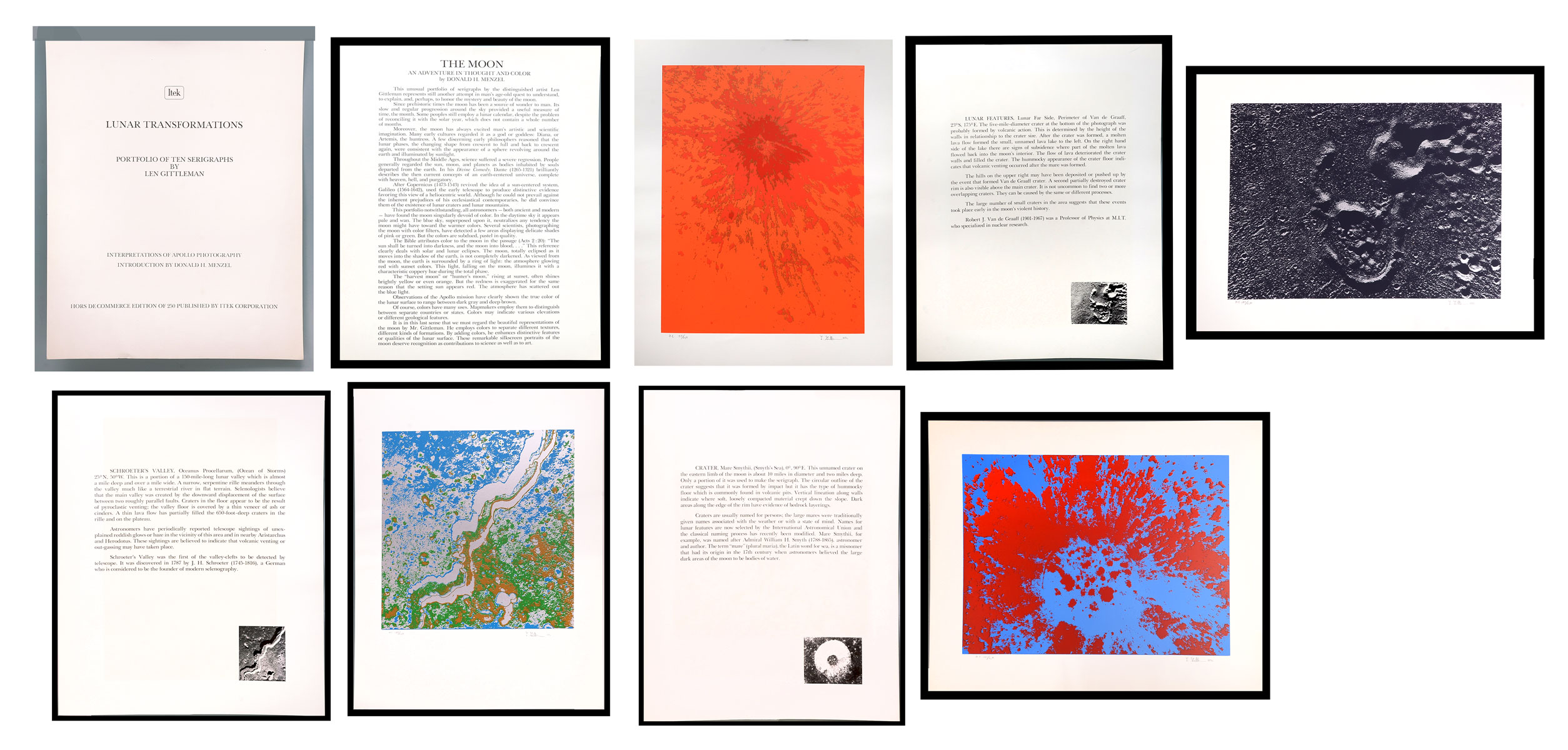 Appraisal: GITTLEMAN Len American - ''Lunar Transformations'' Portfolio of Serigraphs Sponsored